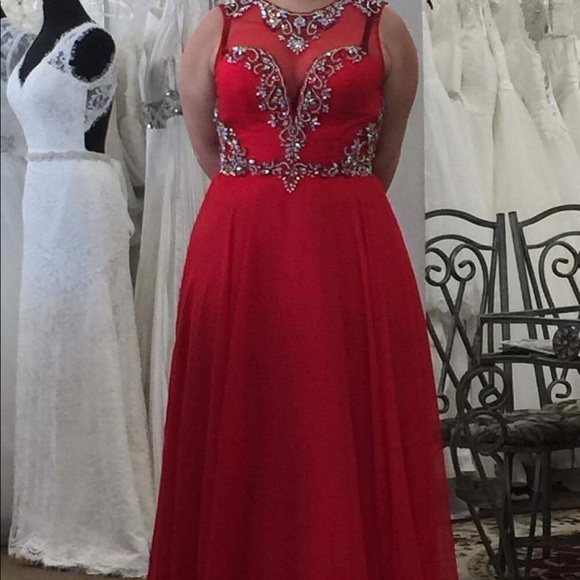 Rachel Allan Red Pageant Dress - Picture 2 of 8